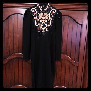Lillie Rubin 1980 VINTAGE Black knit Dress